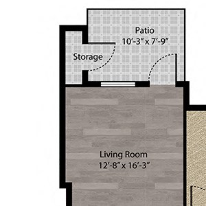 One Bedroom Floor Plan One Bedroom Floor Plan at Landings Apartments, The, Nebraska, 68123
